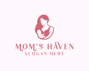 Mom - Mom Baby Childcare logo design