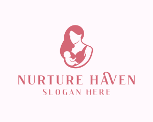 Postpartum - Mom Baby Childcare logo design