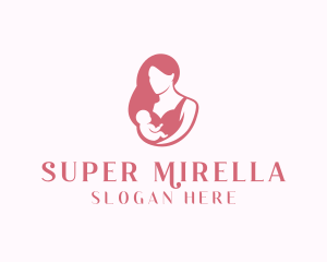 Breastfeeding - Mom Baby Childcare logo design