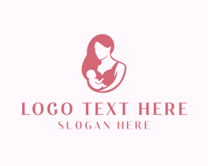 Maternity - Mom Baby Childcare logo design
