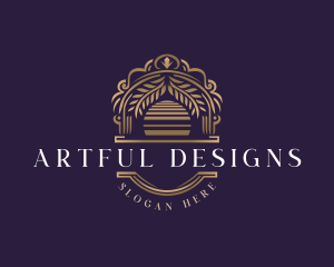 Elegant Sunset Arch  logo design