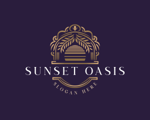 Elegant Sunset Arch  logo design