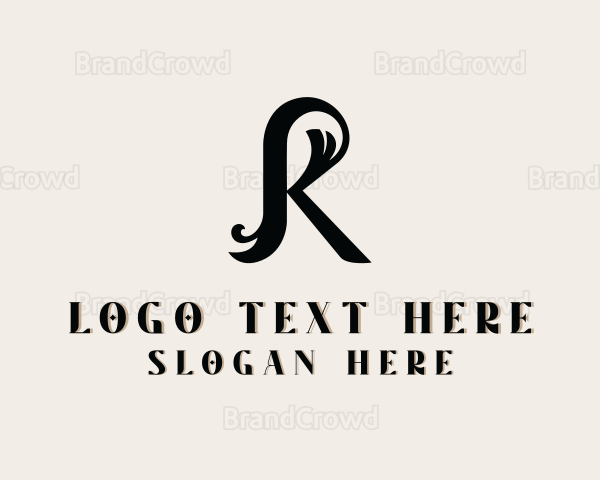 Jewelry Fashion Boutique Letter R Logo