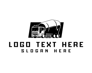 Heavy Equipment - Construction Mixer Truck logo design