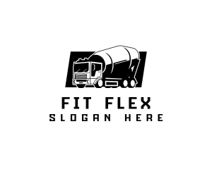 Freight - Construction Mixer Truck logo design