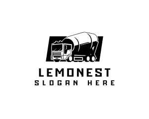 Logistics - Construction Mixer Truck logo design