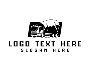 Transportation - Construction Mixer Truck logo design