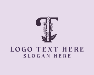 Flower Shop - Flower Bloom Letter T logo design