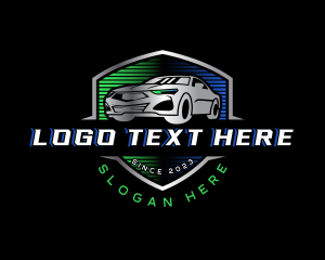 Car Racing - Luxury Car Shield logo design