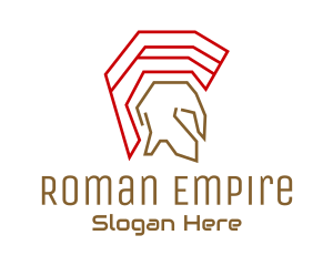 Roman - Roman Soldier Helmet logo design