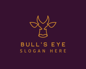 Bull - Golden Wild Bull logo design