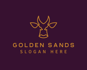 Golden Wild Bull logo design