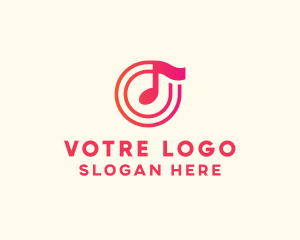 Pink Music Note Logo