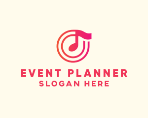 Streaming - Pink Music Note logo design