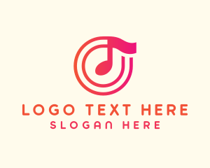 Music - Pink Music Note logo design