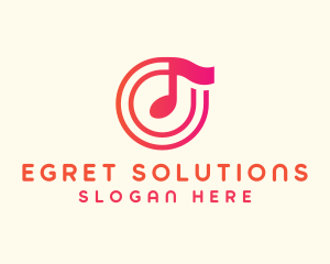 Pink Music Note logo design