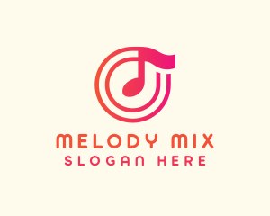 Playlist - Pink Music Note logo design