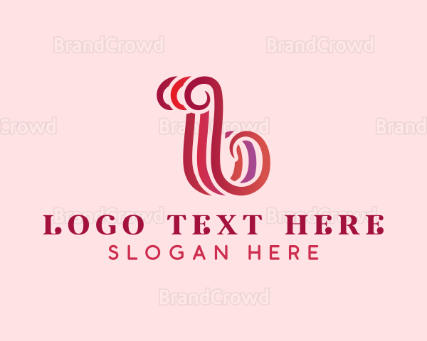 Red Gradient Letter B Logo