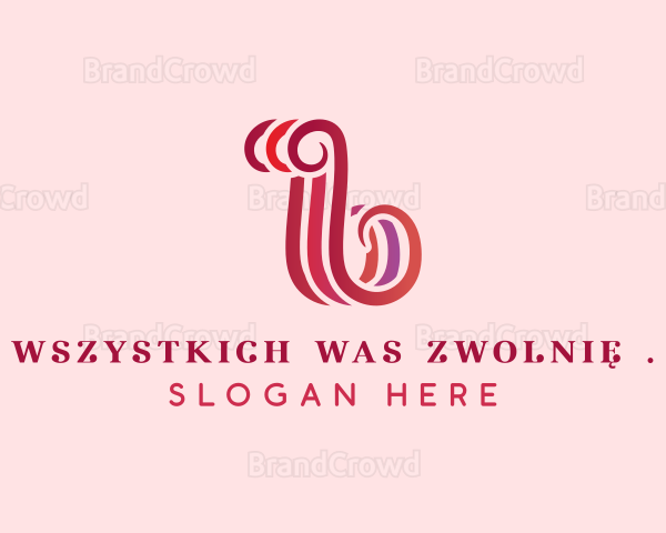 Red Gradient Letter B Logo