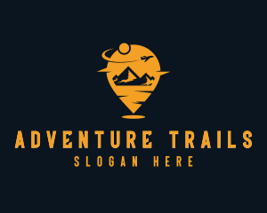 Location Pin Travel Adventure logo design