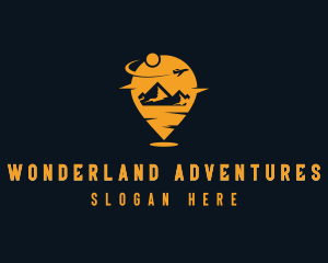 Location Pin Travel Adventure logo design