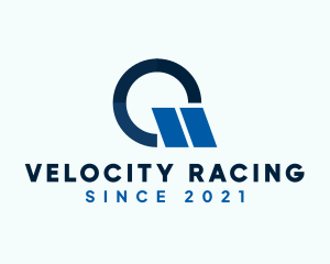 Motorsports - Blue Racing Letter G logo design