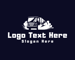 Distribution - Freight Delivery Truck logo design