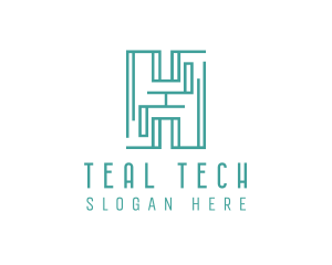 Teal - Teal Maze H logo design