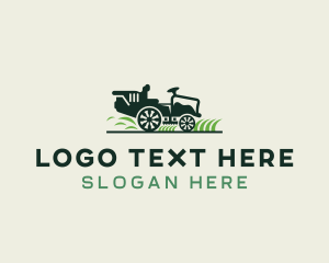 Grass Cutting - Lawn Mower Grass Cutting logo design