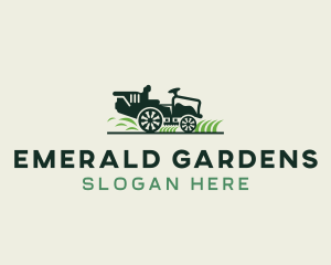 Lawn Mower Grass Cutting logo design