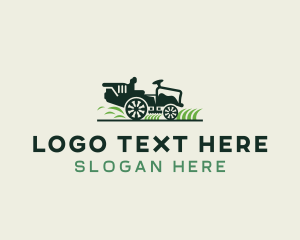 Mowing - Lawn Mower Grass Cutting logo design