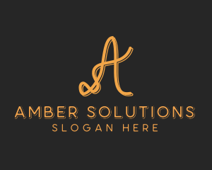 Sewing Tailor Letter A logo design