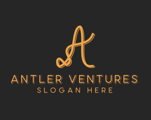 Sewing Tailor Letter A logo design