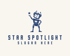 Star Robot Boy logo design