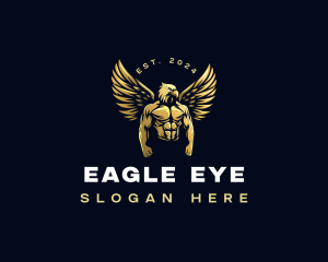 Eagle Muscular Fitness logo design