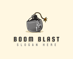 Explosive Bomb Newspaper logo design