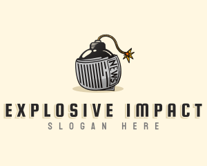 Explosive Bomb News logo design