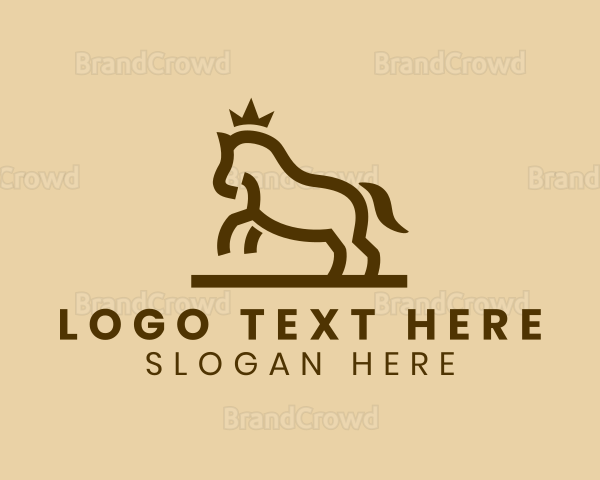 Brown Horse Crown Logo