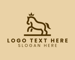 Luxe - Enterprise Horse Crown logo design