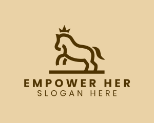 Enterprise Horse Crown logo design