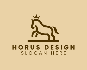 Enterprise Horse Crown logo design