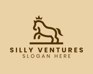 Enterprise Horse Crown logo design