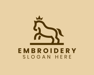 Enterprise Horse Crown logo design