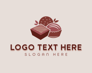 Eclair - Chocolate Pastry Dessert logo design