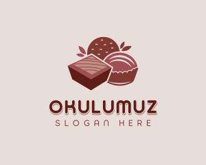 Nougat - Chocolate Pastry Dessert logo design