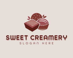 Chocolate Pastry Dessert logo design