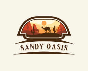 Dune - Camel Cactus Desert logo design