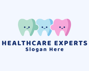 Child Dental Tooth Puzzle logo design