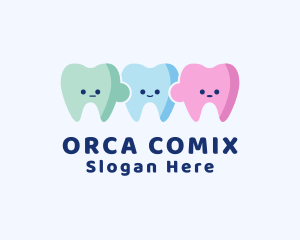 Tooth - Child Dental Tooth Puzzle logo design
