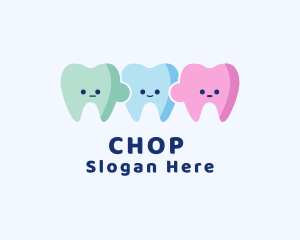 Dental - Child Dental Tooth Puzzle logo design